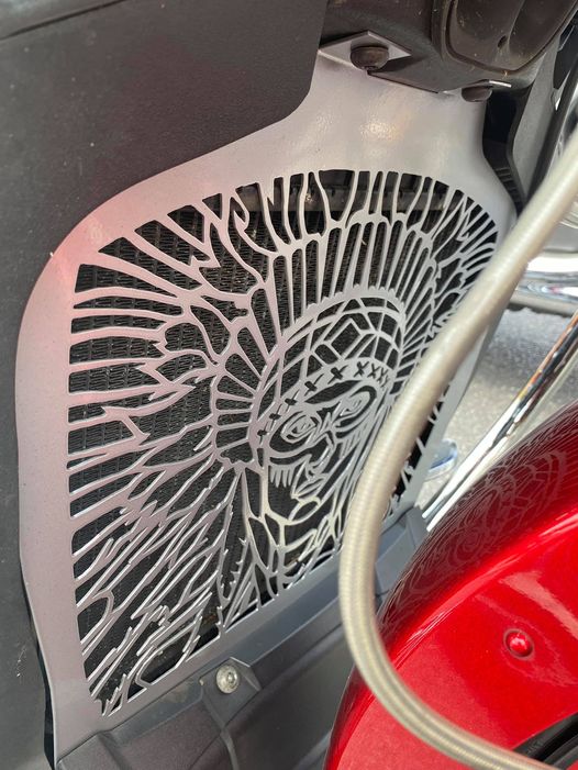 RETIRED -Wendy Warbonnet Silvidillo Radiator Cover for Indian Challeng ...