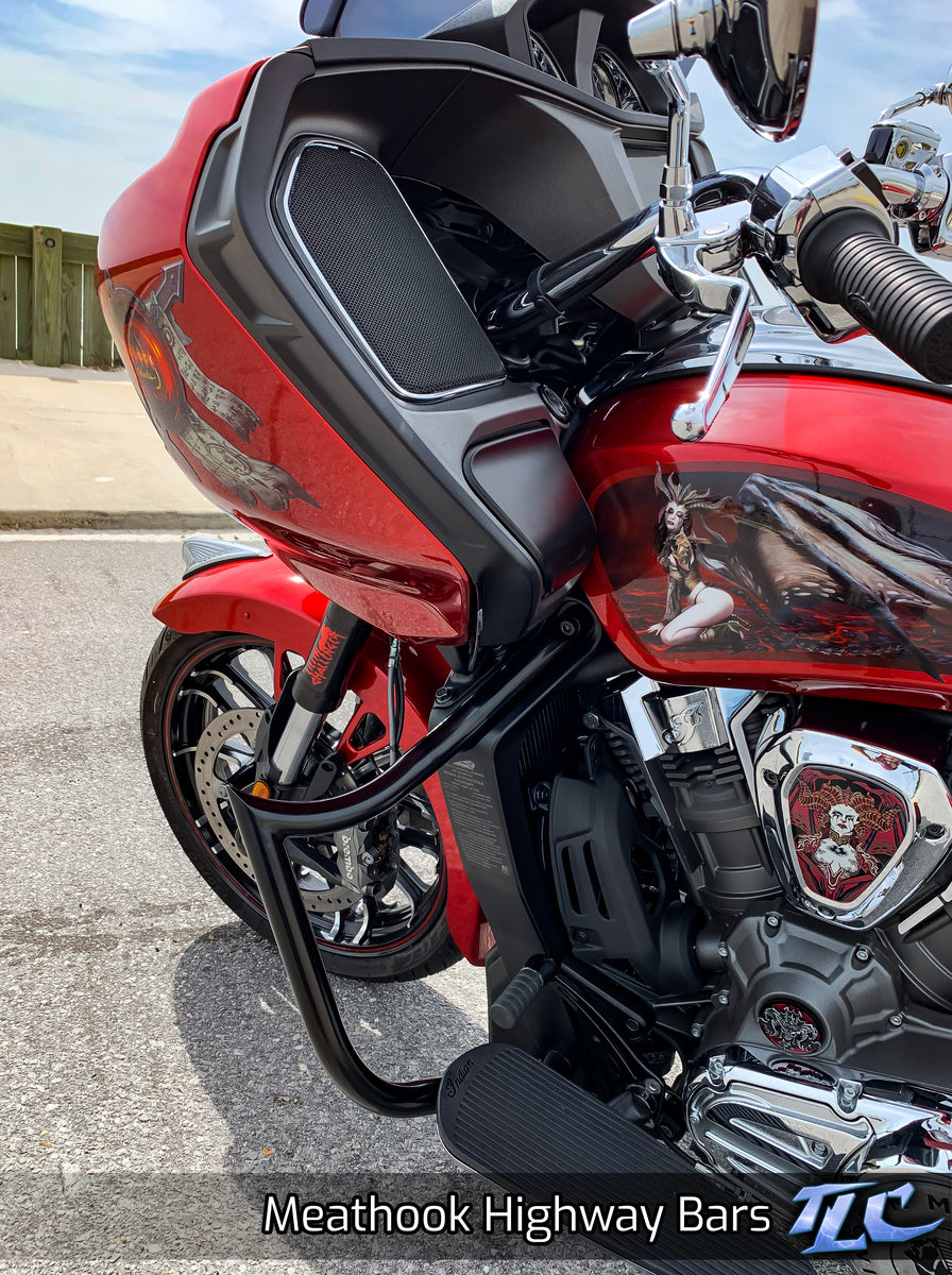 Indian Challenger Meathook Highway Bars TLC Thunder and Lightning Customs